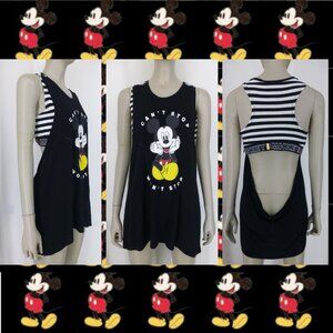 Mickey Mouse Work Out Tank With Built In Sports Bra (Size M)